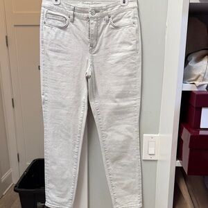 Women's Shimmery White Jeans